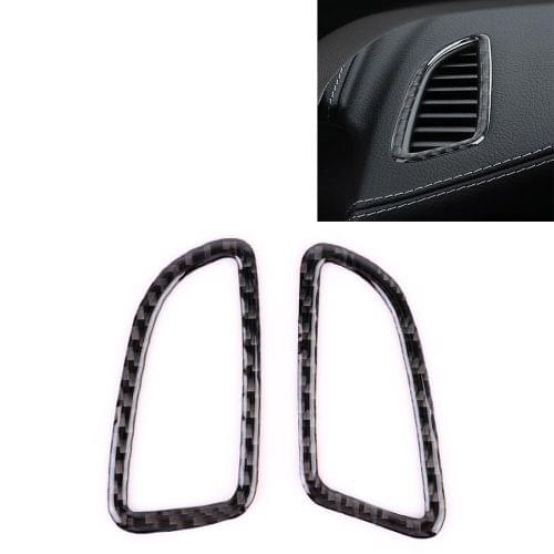 2 PCS Car Carbon Fiber Instrument Console Air Vents Decorative Sticker for Mercedes-Benz C-Class