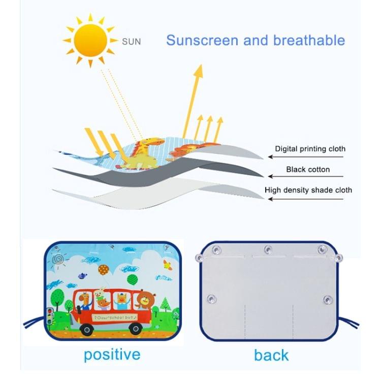 Mustache Pattern Car Large Rear Window Sunscreen Insulation Window Sunshade Cover, Size: 70*50cm