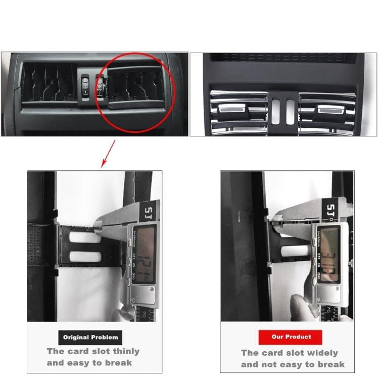 Car Plating Rear Console Grill Dash AC Air Vent 64229172167 for BMW 5 Series, with Installation Tools