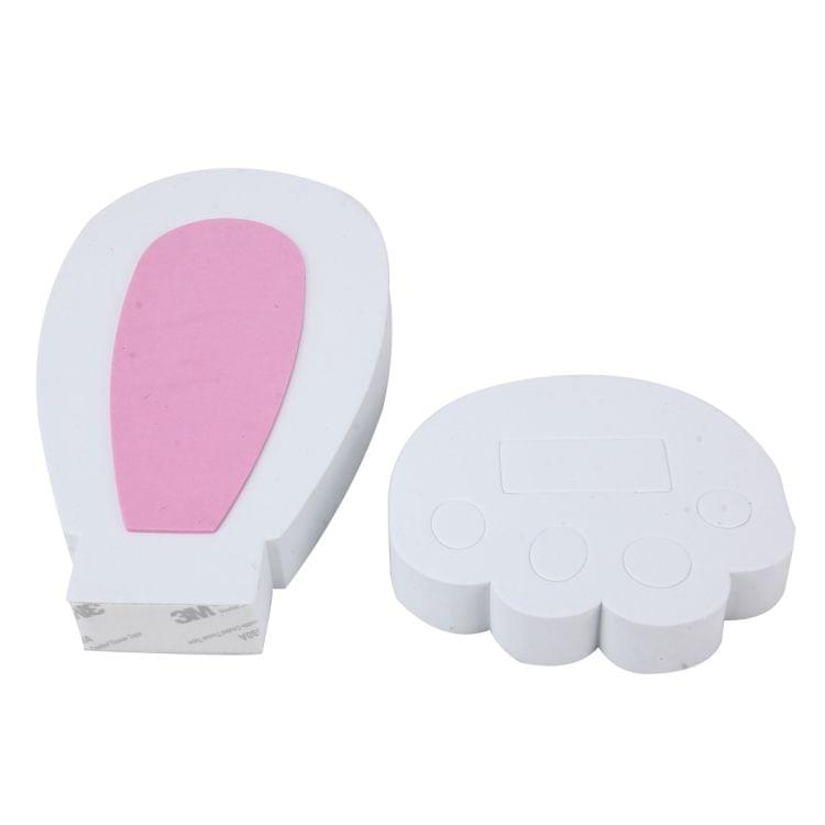 2 PCS Rabbit Ears Shape Car Plastic Decorative Sticker(White)