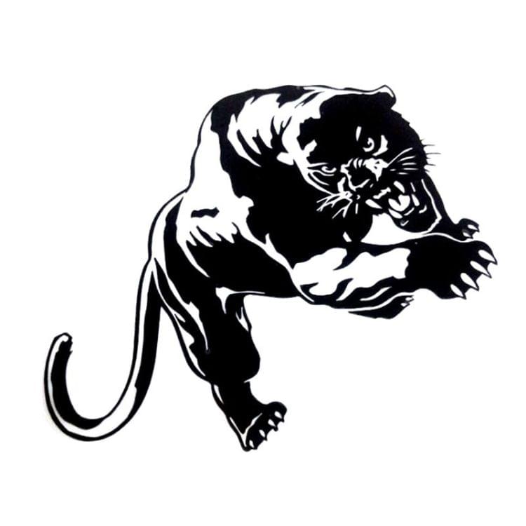 20 PCS Wild Panther Car Body Decal Car Stickers Motorcycle Decorations, Size: 19x12cm(Black)