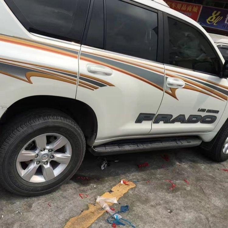 4 PCS SUV Body Decorative Strip Brand Car Streamline Shining Sticker for 2014 Version Prado
