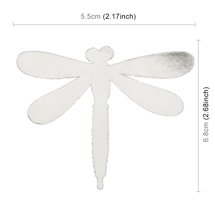 Dragonfly Shape Car Metal Body Decorative Sticker (Silver)