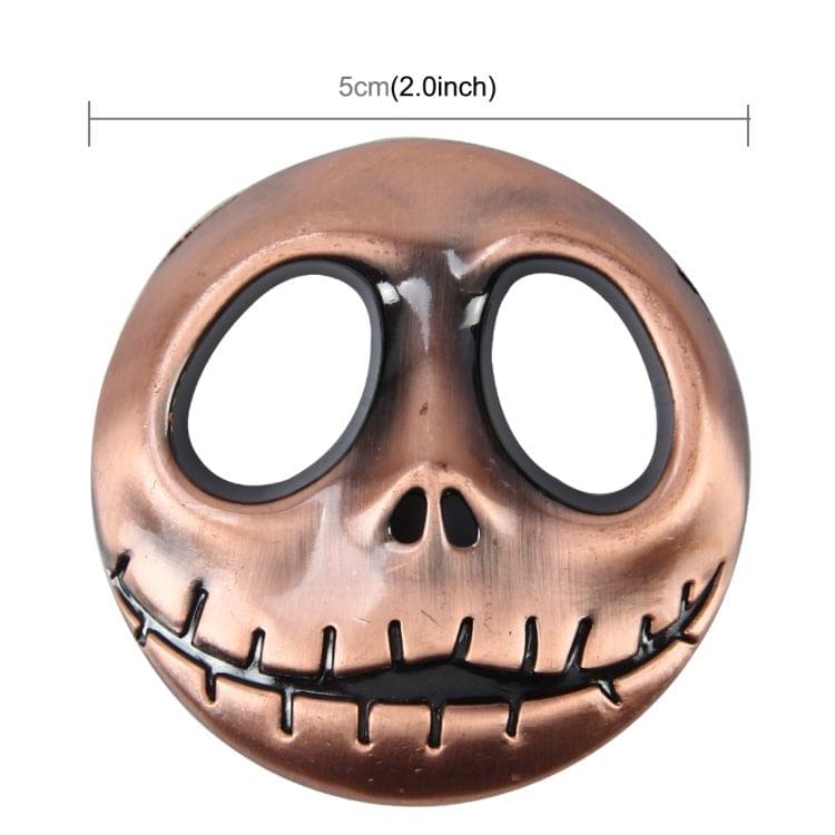 Skull Bone Shape Auto Sticker 3D Metal Fashion Car Stickers(Champagne Gold)