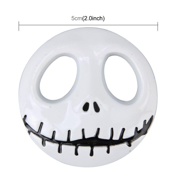 Skull Bone Shape Auto Sticker 3D Metal Fashion Car Stickers(White)