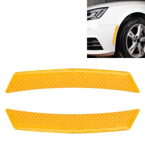 2 PCS Car-Styling Wheel Eyebrow Decorative Sticker Decorative Strip (Yellow)