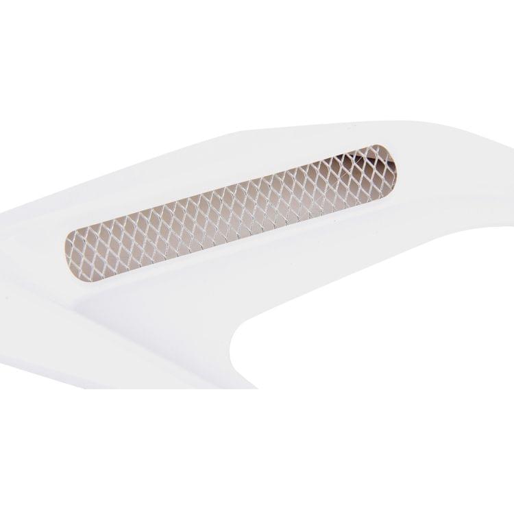 2PCS Plastic Decorative Air Flow Intake Turbo Bonnet Hood Side Vent Grille Cover With Self-adhesive Sticker(White)