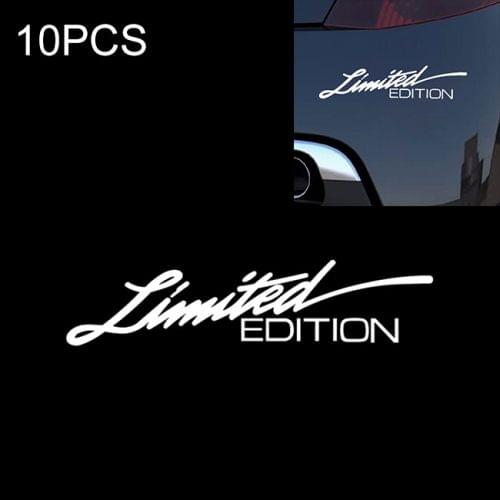 10 PCS YJZT LIMITED EDITION Creative Vinyl Car Window Sticker Car-styling Decal Size:16CMx3.8CM