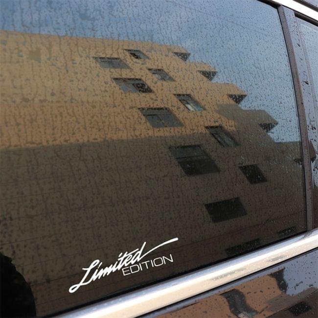 10 PCS YJZT LIMITED EDITION Creative Vinyl Car Window Sticker Car-styling Decal Size:16CMx3.8CM