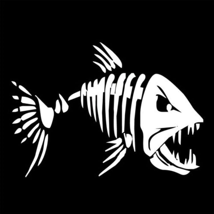 10 PCS YOJA Mad Fish Funny Decal Car Window Decoration Vinyl Stickers Motorcycle Accessories, Size: 11x7cm (Black)
