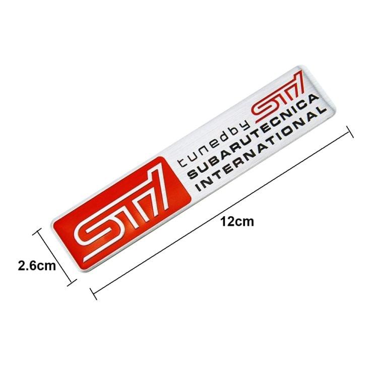 10 PCS Metal Car Styling STI Sticker