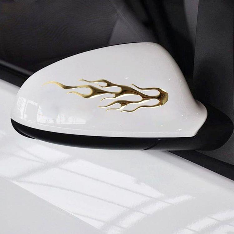 4 PCS Flame Pattern Car Stickers(Gold)