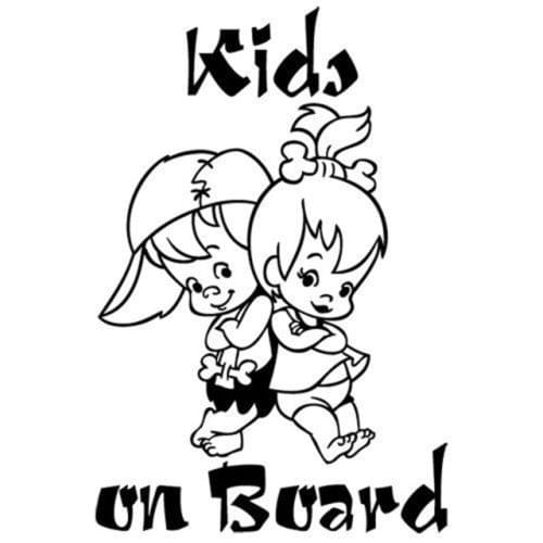 10 PCS KIDS ON BOARD Cute Cartoon Warning Car Sticker Window Decoration Vinyl Decal, Size: 13x18cm(Black)