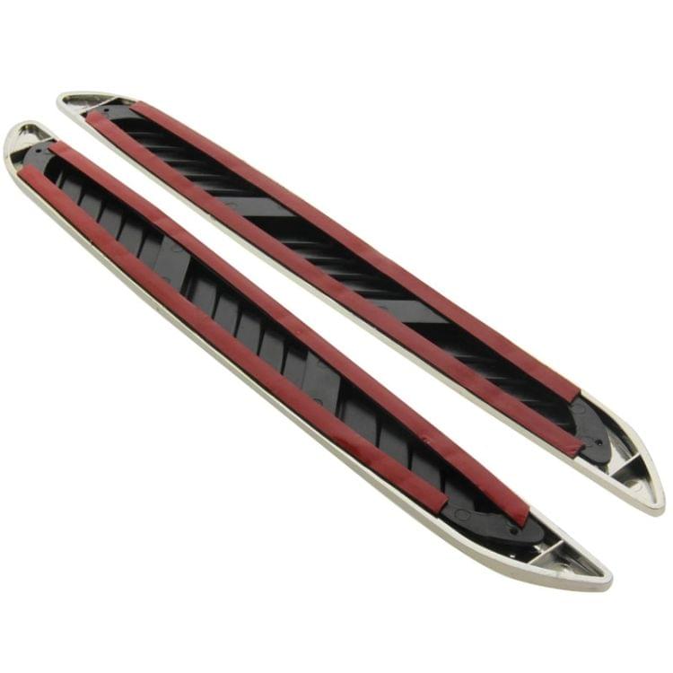 2 PCS Bonnet Air Flow Vent Fender Sticker for Car Decoration, Size: 36.5cm x 3.5cm x 1cm