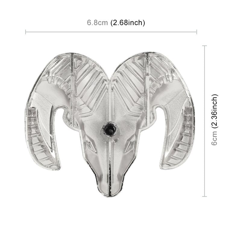 Bull Pattern Car Metal Body Decorative Sticker, Size : L (Silver)