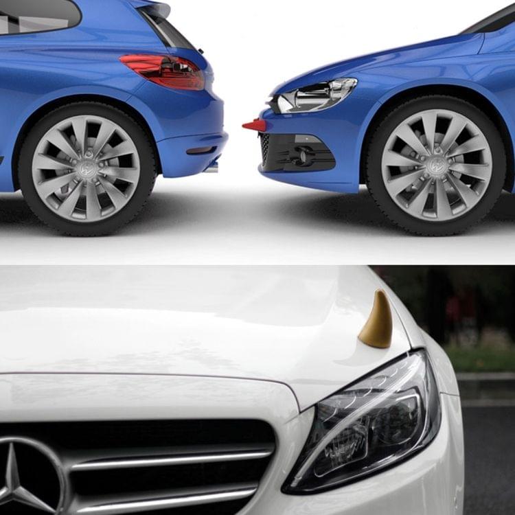 Car Rubber Exterior Decorative Horn(White)