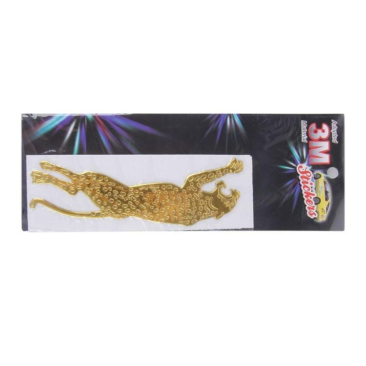 Running Leopard Shape Adoreable Style Car Free Sticker(Gold)