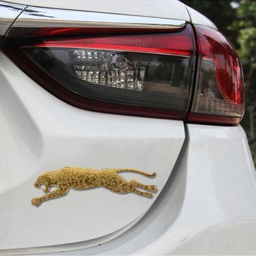Running Leopard Shape Adoreable Style Car Free Sticker(Gold)