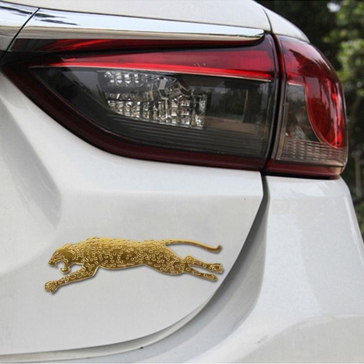 Running Leopard Shape Adoreable Style Car Free Sticker(Gold)
