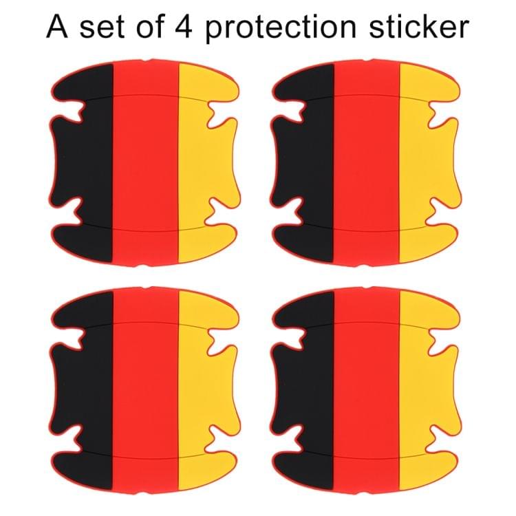 4 PCS German Flag Pattern Car-Styling Car Door Handle Scratches Resistant Sticker