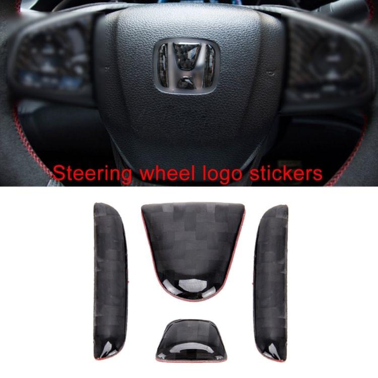 9 in 1 Carbon Fiber Trim Decal Stickers Whole Kits for Honda Civic