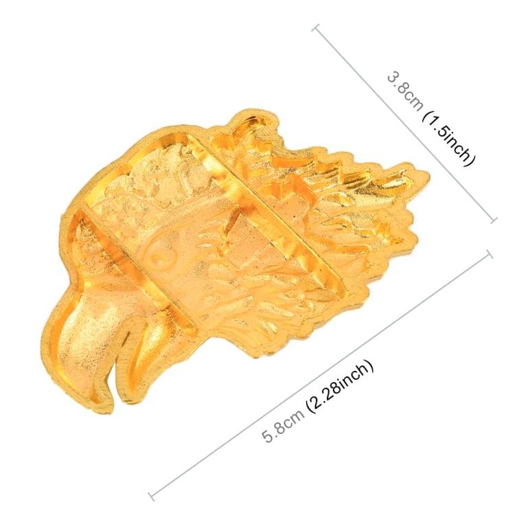 Eagle Head Pattern Car Metal Body Decorative Sticker (Gold)