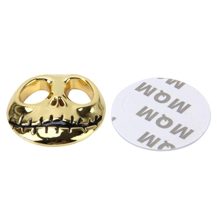 Skull Bone Shape Auto Sticker 3D Metal Fashion Car Stickers(Gold)