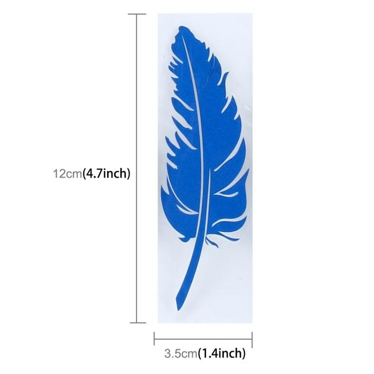 10 PCS Emblem Feather Car Stickers Waterproof Plastic Decal Sticker(Blue)