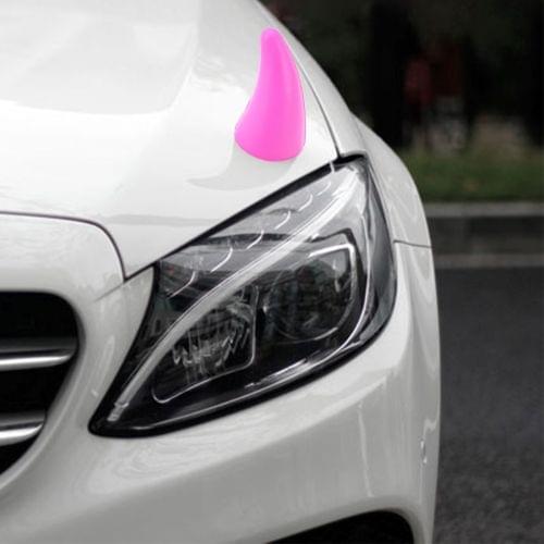 Car Rubber Exterior Decorative Horn(Pink)