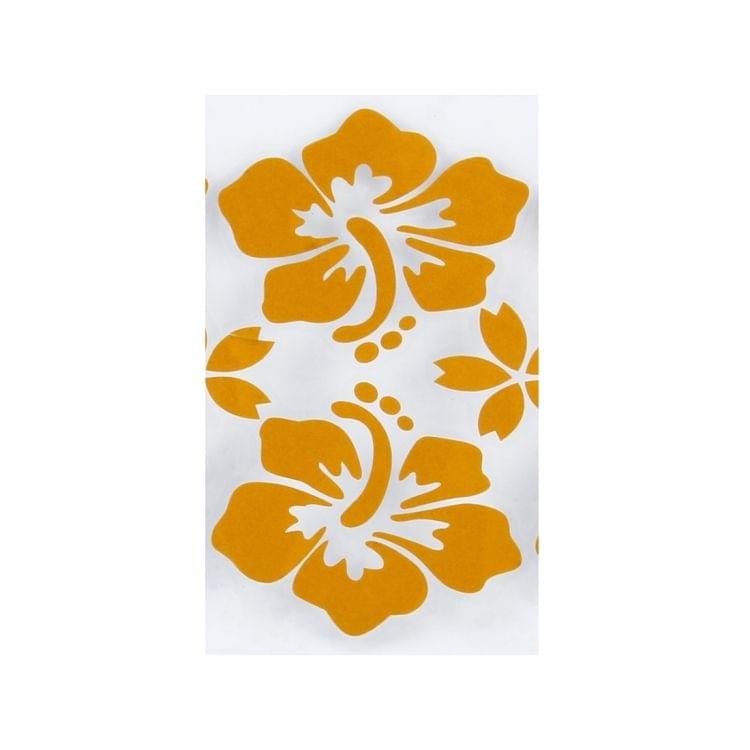 5 PCS Chrysanthemum Shape Plastic Car Free Sticker(Gold)