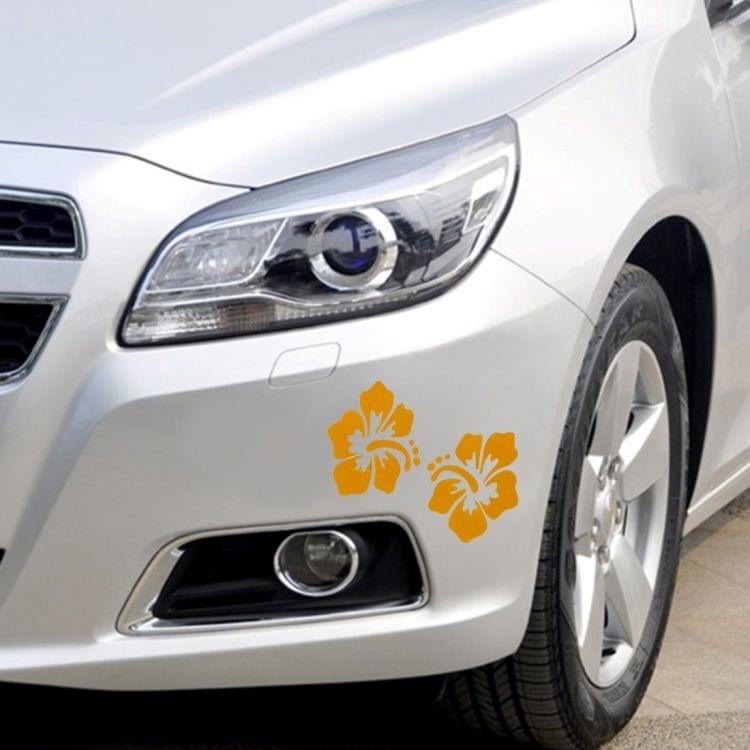 5 PCS Chrysanthemum Shape Plastic Car Free Sticker(Gold)