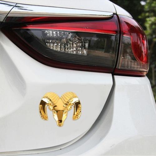 Bull Pattern Car Metal Body Decorative Sticker, Size : S (Gold)