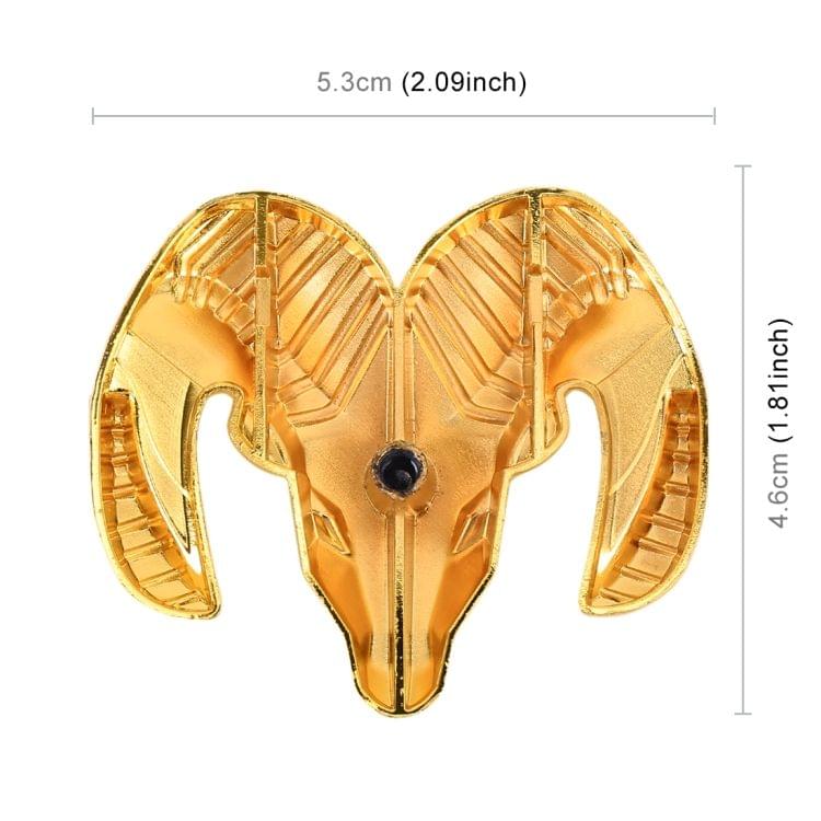Bull Pattern Car Metal Body Decorative Sticker, Size : S (Gold)