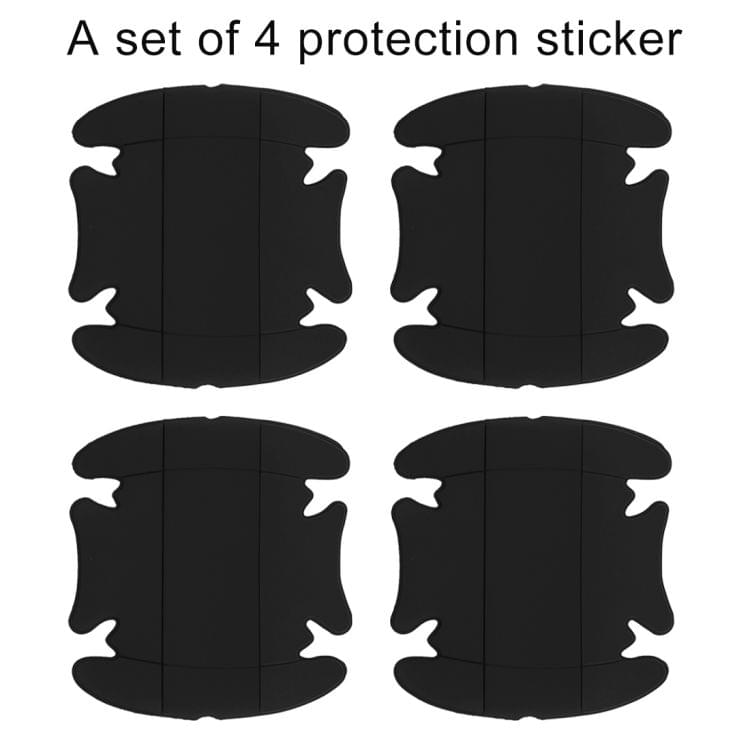 4 PCS Car-Styling Car Door Handle Scratches Resistant Sticker (Black)