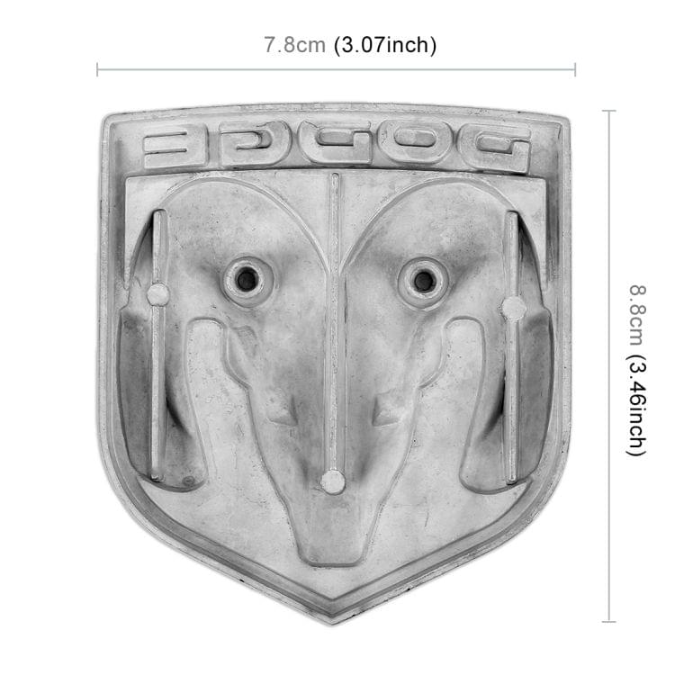 DODGE Bull Pattern Car Metal Body Decorative Sticker，Size : L