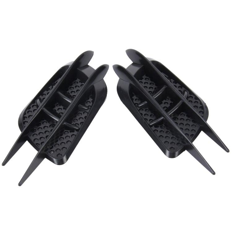 OUSHIBA OB-514 2 PCS JDM Style Car Decorative Air Flow Intake Turbo Bonnet Hood Side Vent Grille Cover Sticker(Black)