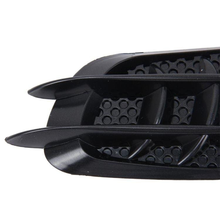 OUSHIBA OB-514 2 PCS JDM Style Car Decorative Air Flow Intake Turbo Bonnet Hood Side Vent Grille Cover Sticker(Black)