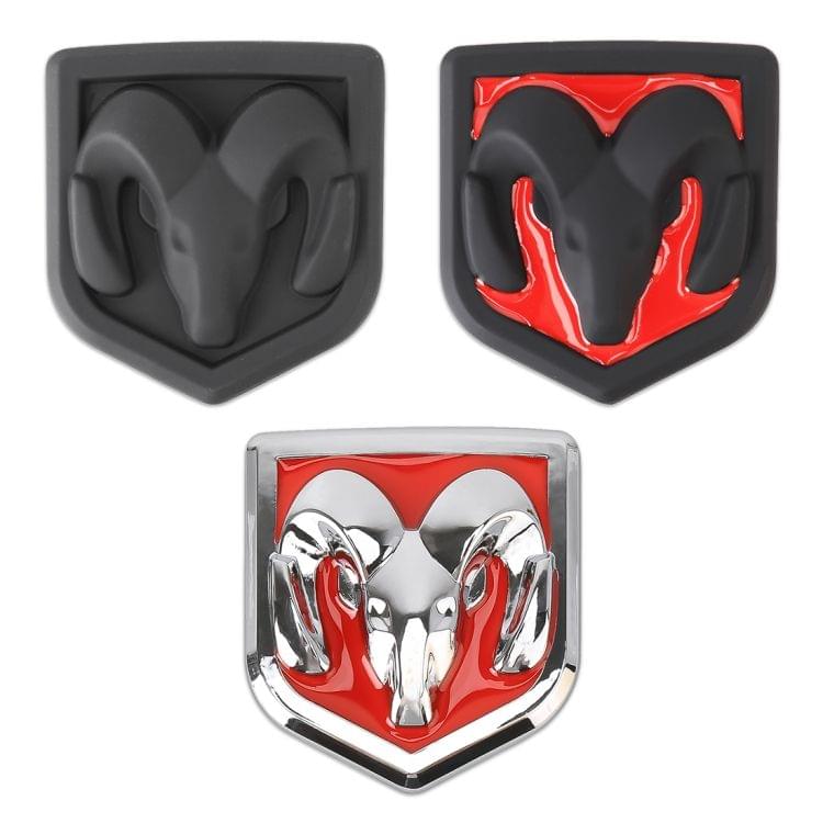 Bull Pattern Car Metal Body Decorative Sticker，Size : M (Black Red)