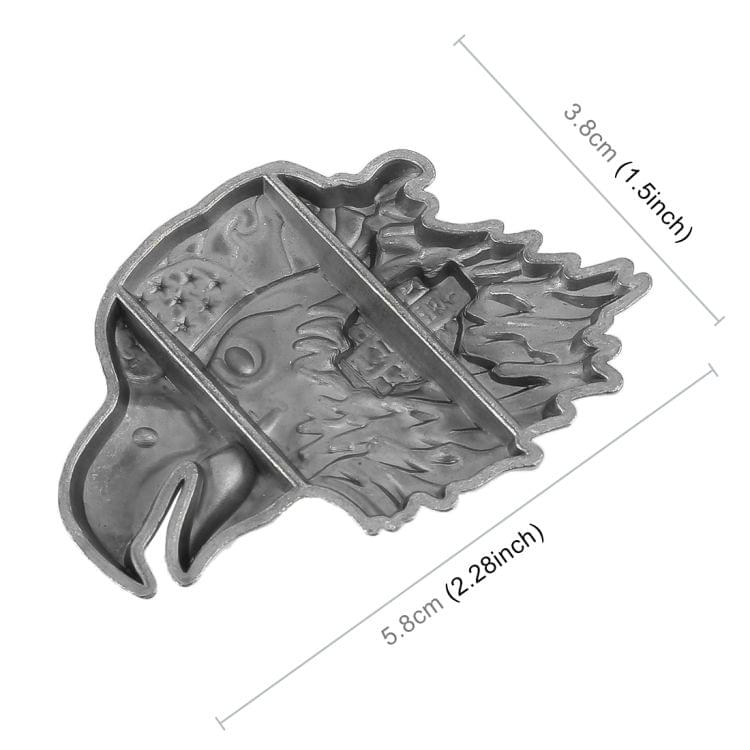 Eagle Head Pattern Car Metal Body Decorative Sticker (Black)