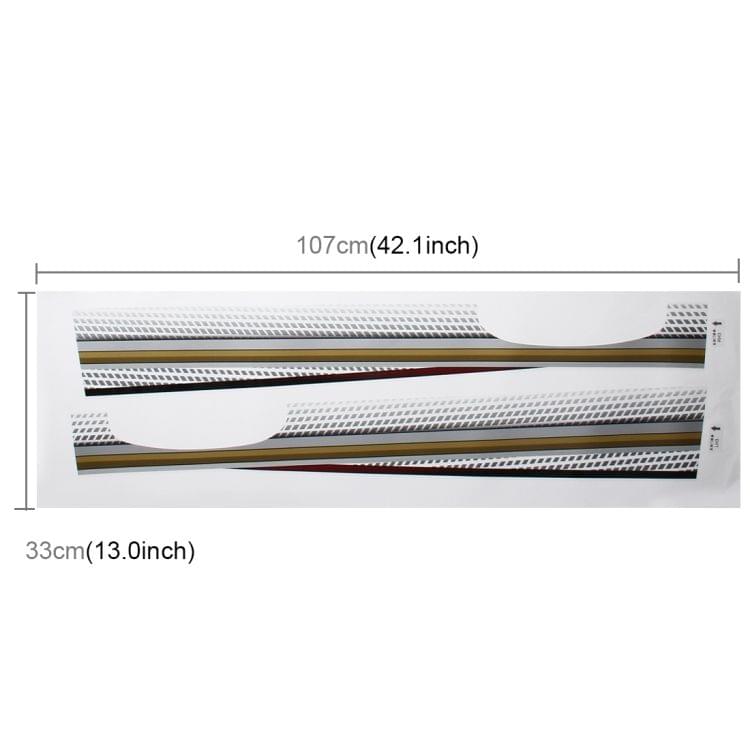 4 PCS SUV Body Decorative Strip Brand Car Streamline Shining Sticker for 2015 Version Prado