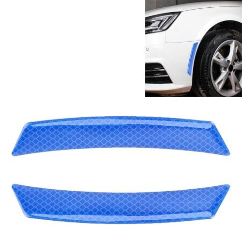 2 PCS Car-Styling Wheel Eyebrow Decorative Sticker Decorative Strip (Blue)