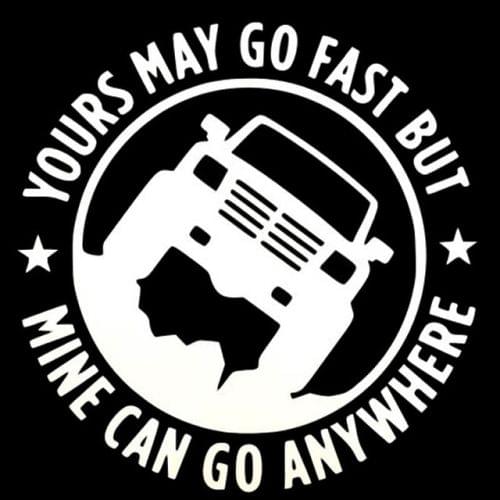 10 PCS YOURS MAY GO FAST MINE CAN GO ANYWHERE Vinyl Decal Car Stickers, Size: 15x15cm(Silver)