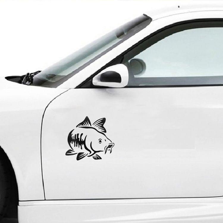 20 PCS Carp Fish Shape Window Car Sticker Reflective Car Styling Decoration(Black)