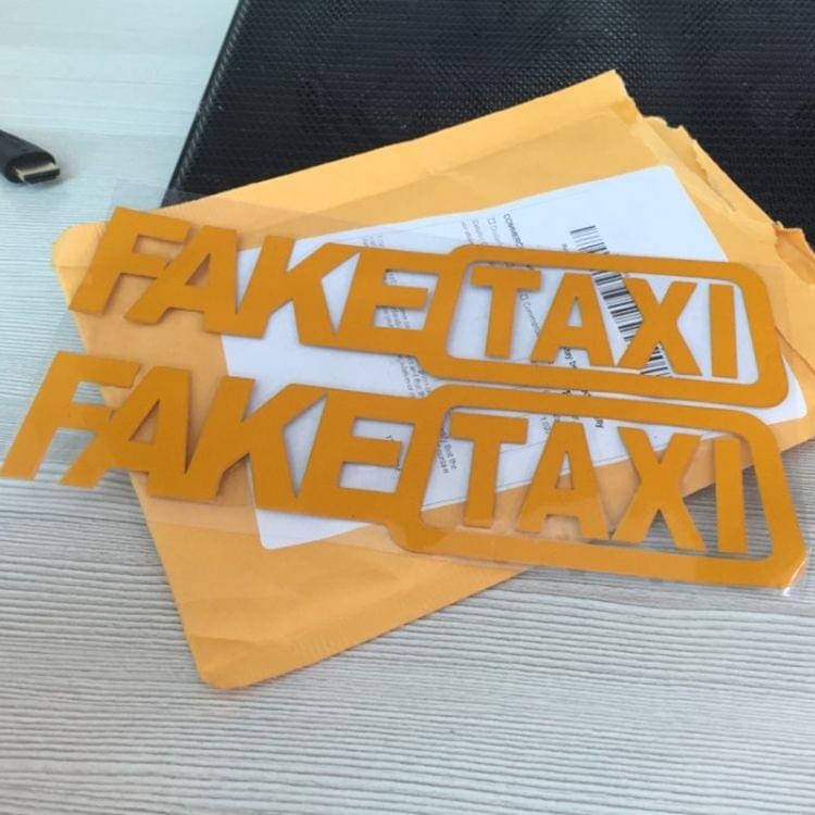 10PCS FAKE TAXI Reflective Car Sticker Car Window Decal, Size: 20x5cm