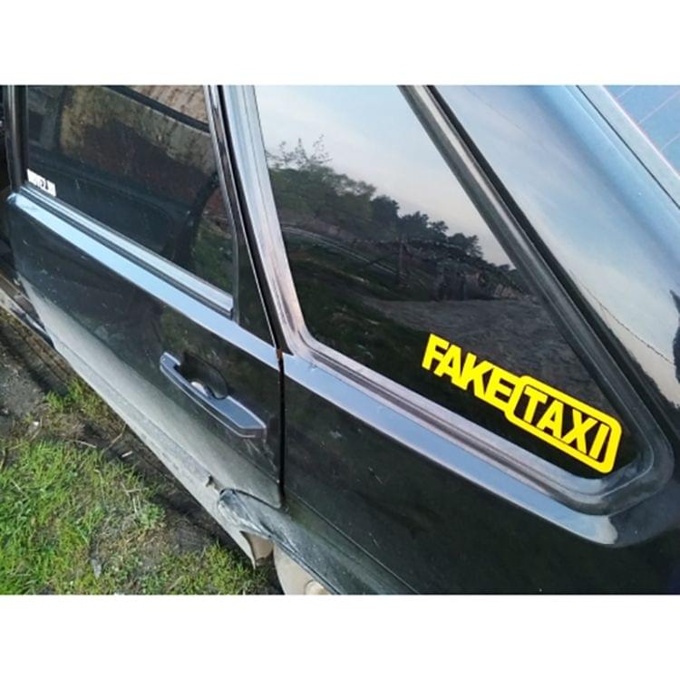 10PCS FAKE TAXI Reflective Car Sticker Car Window Decal, Size: 20x5cm