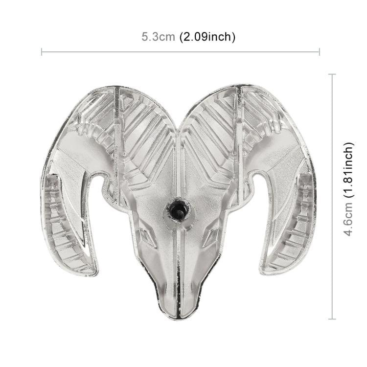 Bull Pattern Car Metal Body Decorative Sticker, Size : S (Silver)