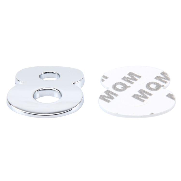 Car Vehicle Badge Emblem 3D Number Eight Self-adhesive Sticker Decal, Size: 3.6*4.5*0.5cm