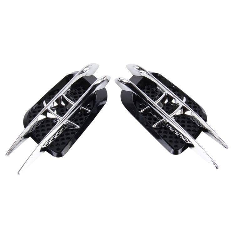 OUSHIBA OB-514 2 PCS JDM Style Car Decorative Air Flow Intake Turbo Bonnet Hood Side Vent Grille Cover Sticker