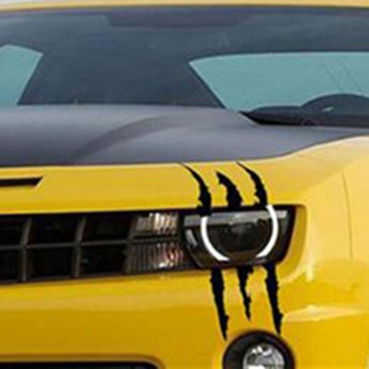 2 PCS Reflective Car Sticker Monster Scratch Stripe Claw Marks Car Auto Headlight Decoration Vinyl Decal Car Stickers, Size:40X12cm