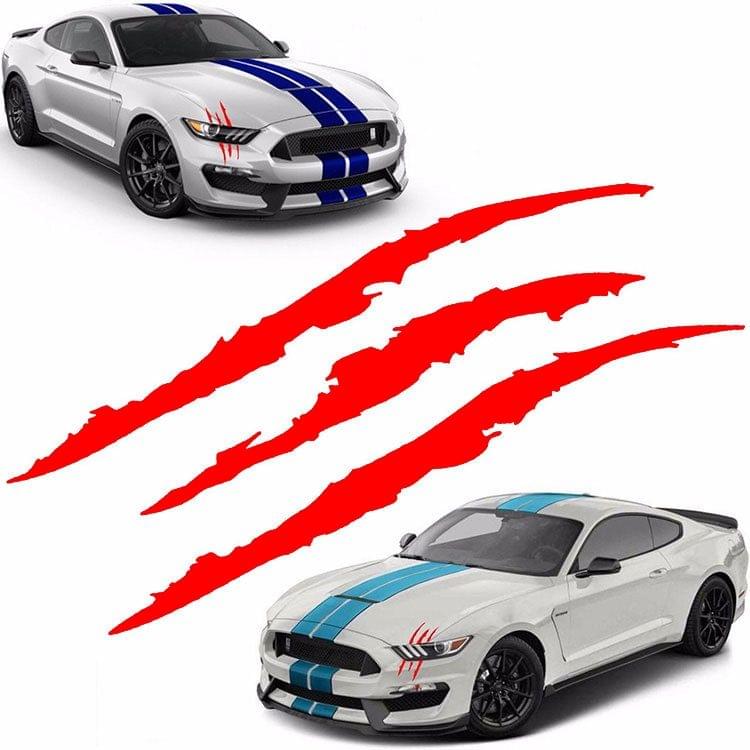 2 PCS Reflective Car Sticker Monster Scratch Stripe Claw Marks Car Auto Headlight Decoration Vinyl Decal Car Stickers, Size:40X12cm